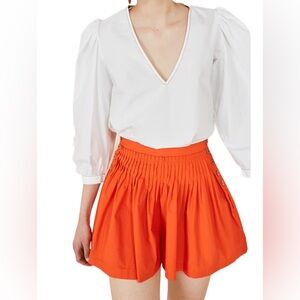 ULLA JOHNSON ALITA ORANGE SHORTS SIZE 8